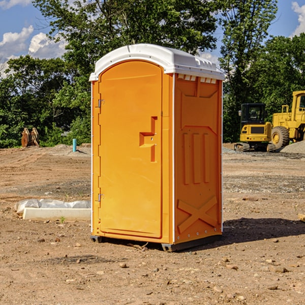 how often are the portable restrooms cleaned and serviced during a rental period in Knowles